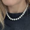Collier de perles et acier inoxydable 