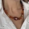 Collier JOSÉE - Doré & ambre