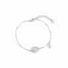 Bracelet chapelet en acier inoxydable argent avec perle d’eau douce – Bijou en acier inoxydable