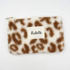 Pochette bouclettes BICHETTE léopard beige