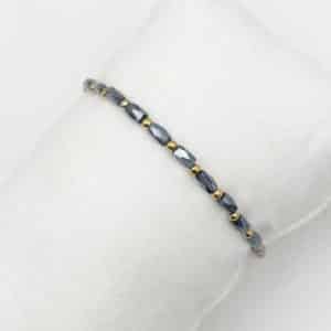 Bracelet élastique NOA - Bleu gris