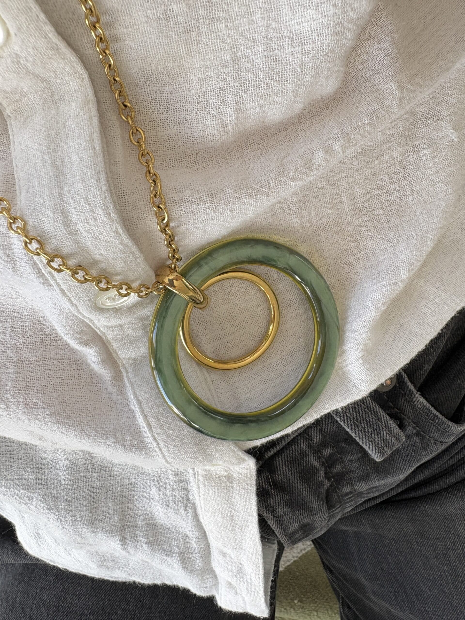 Sautoir CARMITA - Doré & Vert