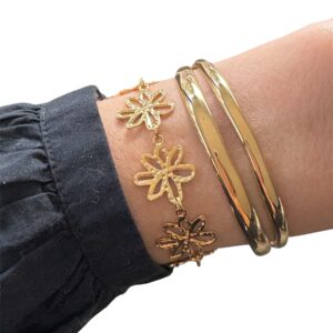 Bracelet jonc REGINE - Doré