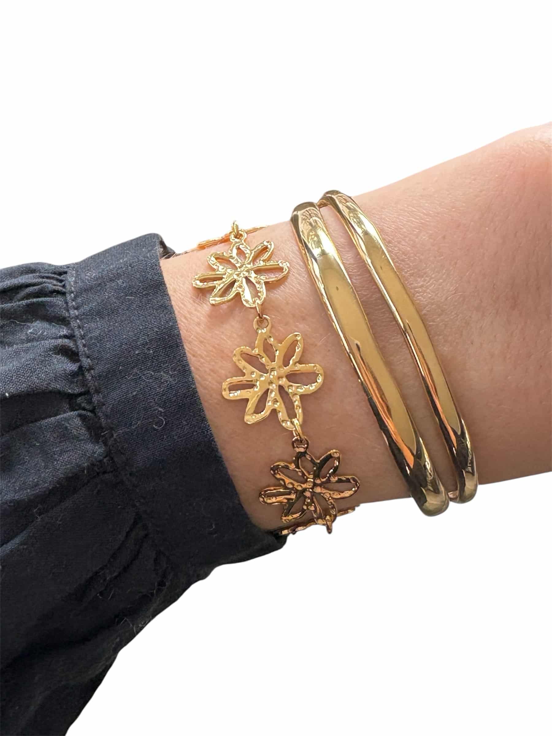 Bracelet jonc REGINE - Doré