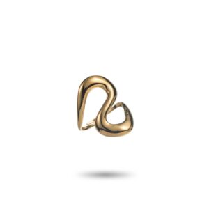 Bague très large en acier inoxydable de couleur dorée bijou femme ajustable