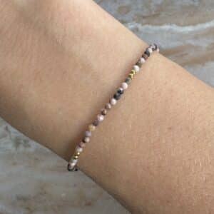 Bracelet fait main - Bracelet de pierres naturelles, Bijou en acier inoxydable