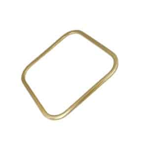 Bracelet jonc lisse et e forme carré de en acier inoxydable de couleur dorée – Bijou en acier inoxydable