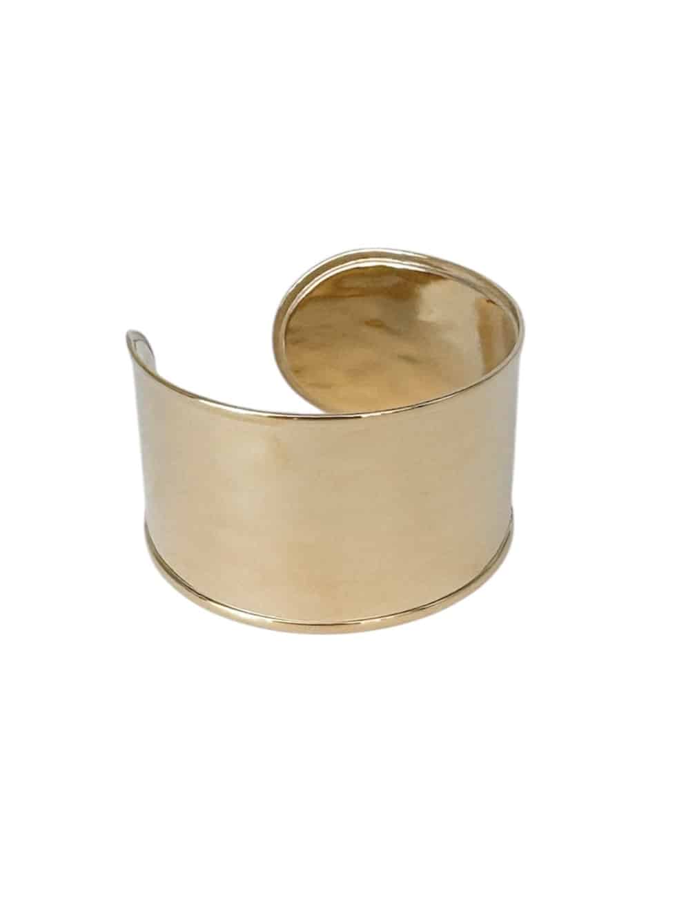 Bracelet manchette en acier inoxydable doré