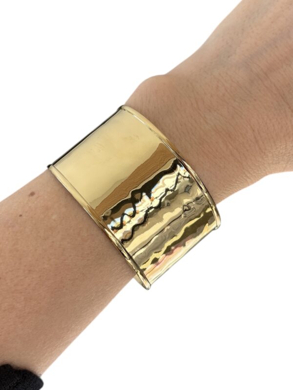 Bracelet manchette en acier inoxydable doré 