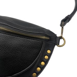 Sac banane clouté de couleur noire