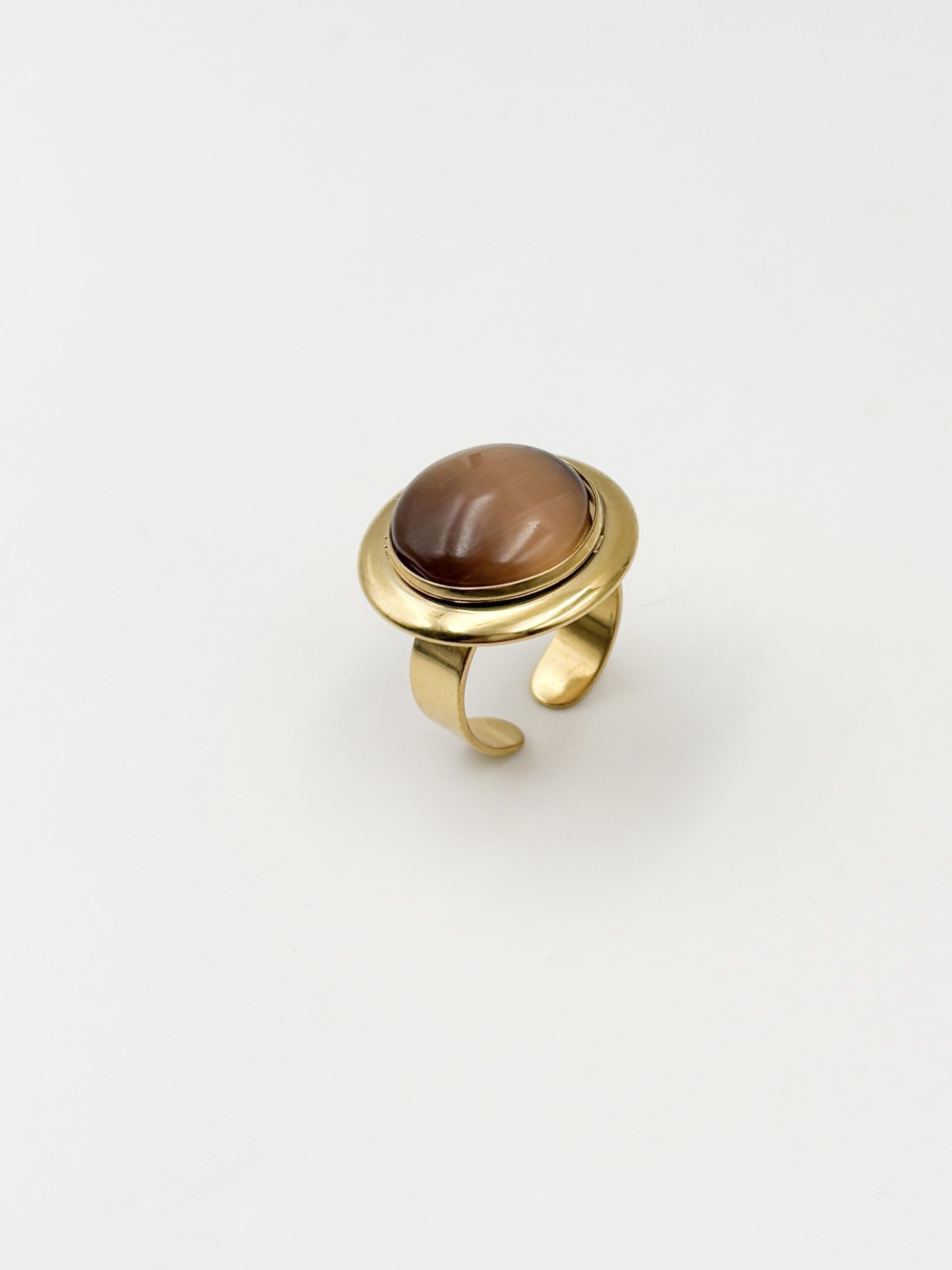 Bague LORINA - Doré & Marron