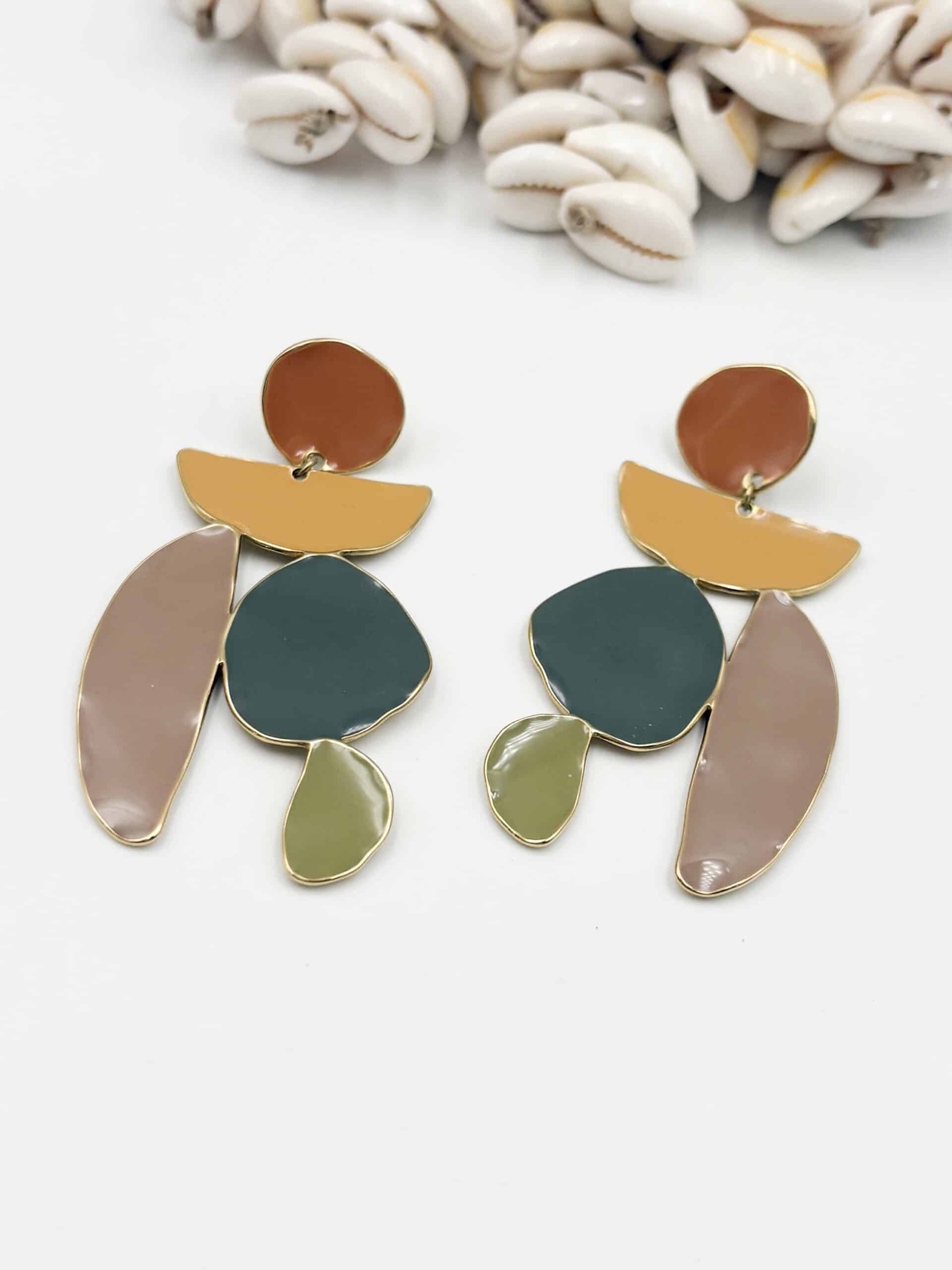 Buocles d'oreilles PICASSO - Tons d'automne