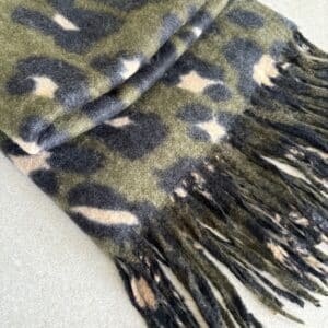 Echarpe léopard - Kaki