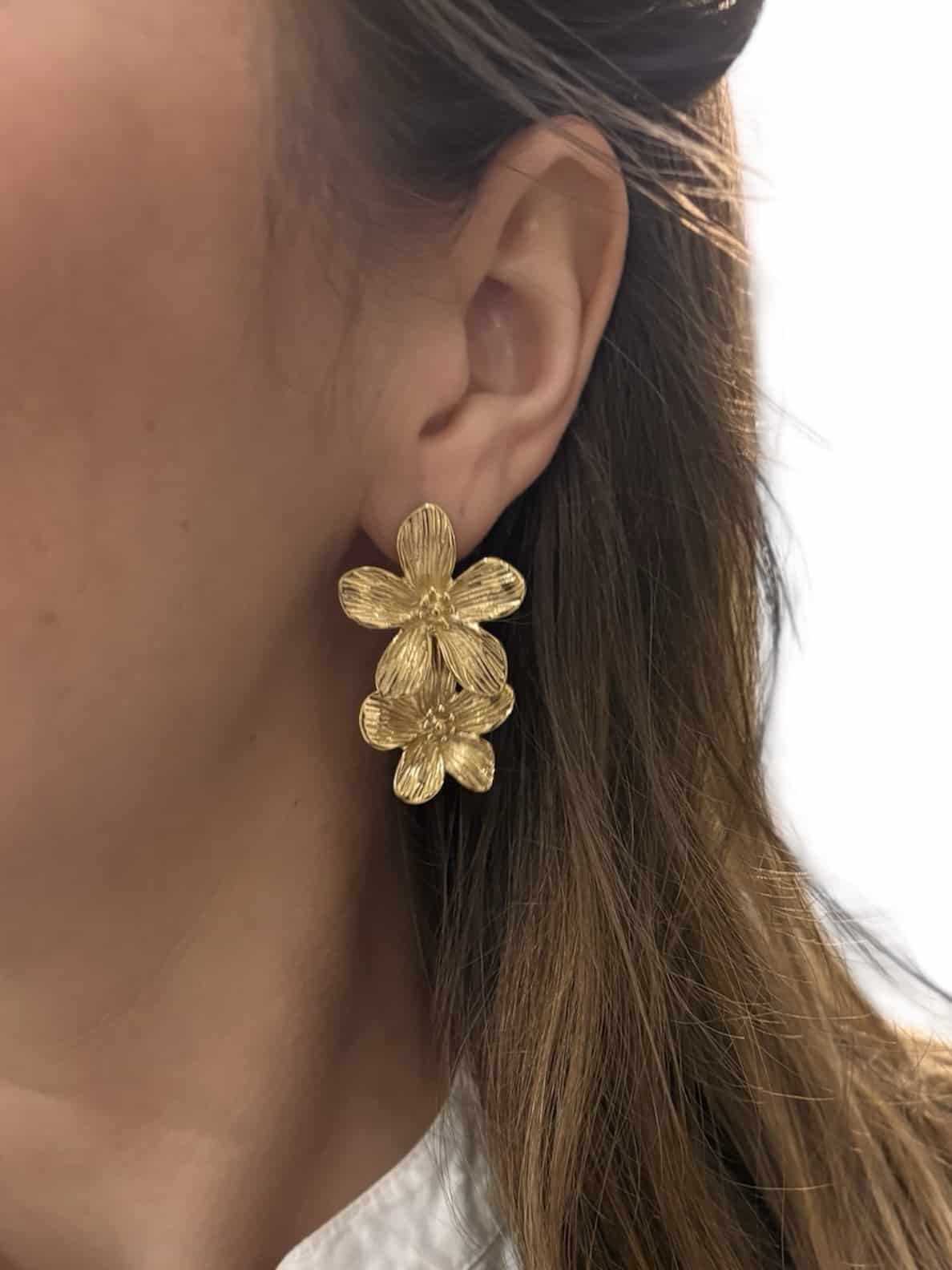 Boucles d'oreilles pendantes BORA BORA - Doré