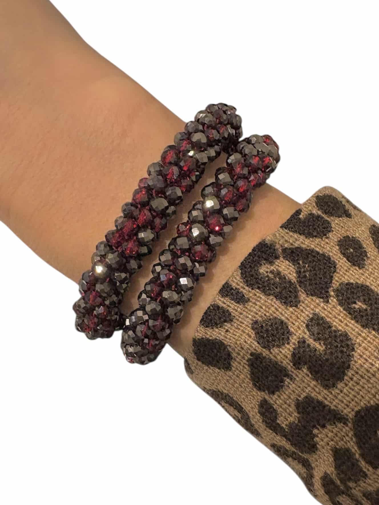 Bracelet chouchou FANNY - Bordeau – Image 2