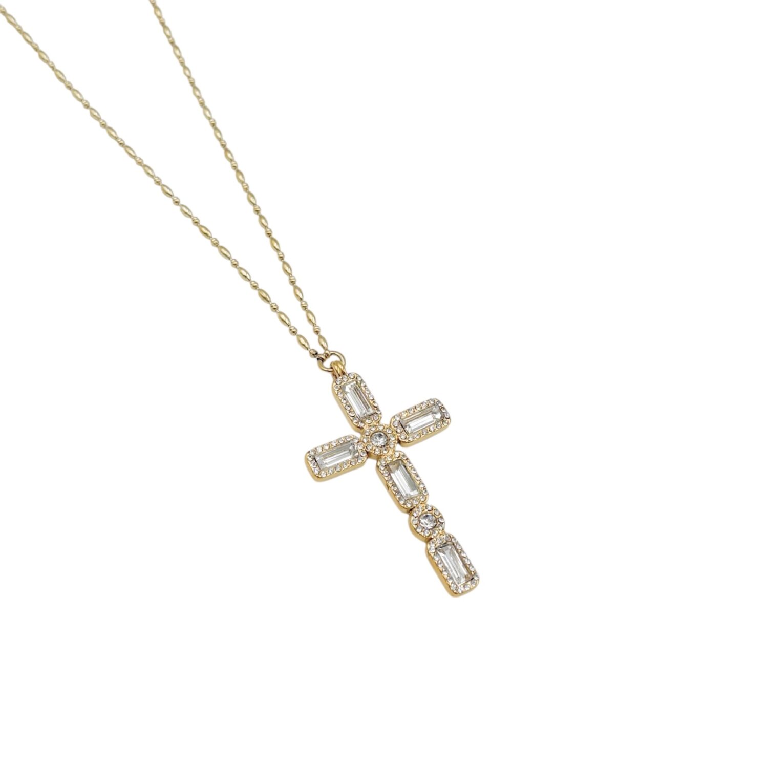 Cha Nette Avec Pendentif Acier Inoxydable Croix 50 Cm 565731 main image 0