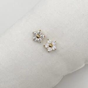 Puces d'oreilles FLORA SHINE - Doré