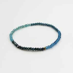 Bracelet ALLI - Doré & Camaïeu de bleu