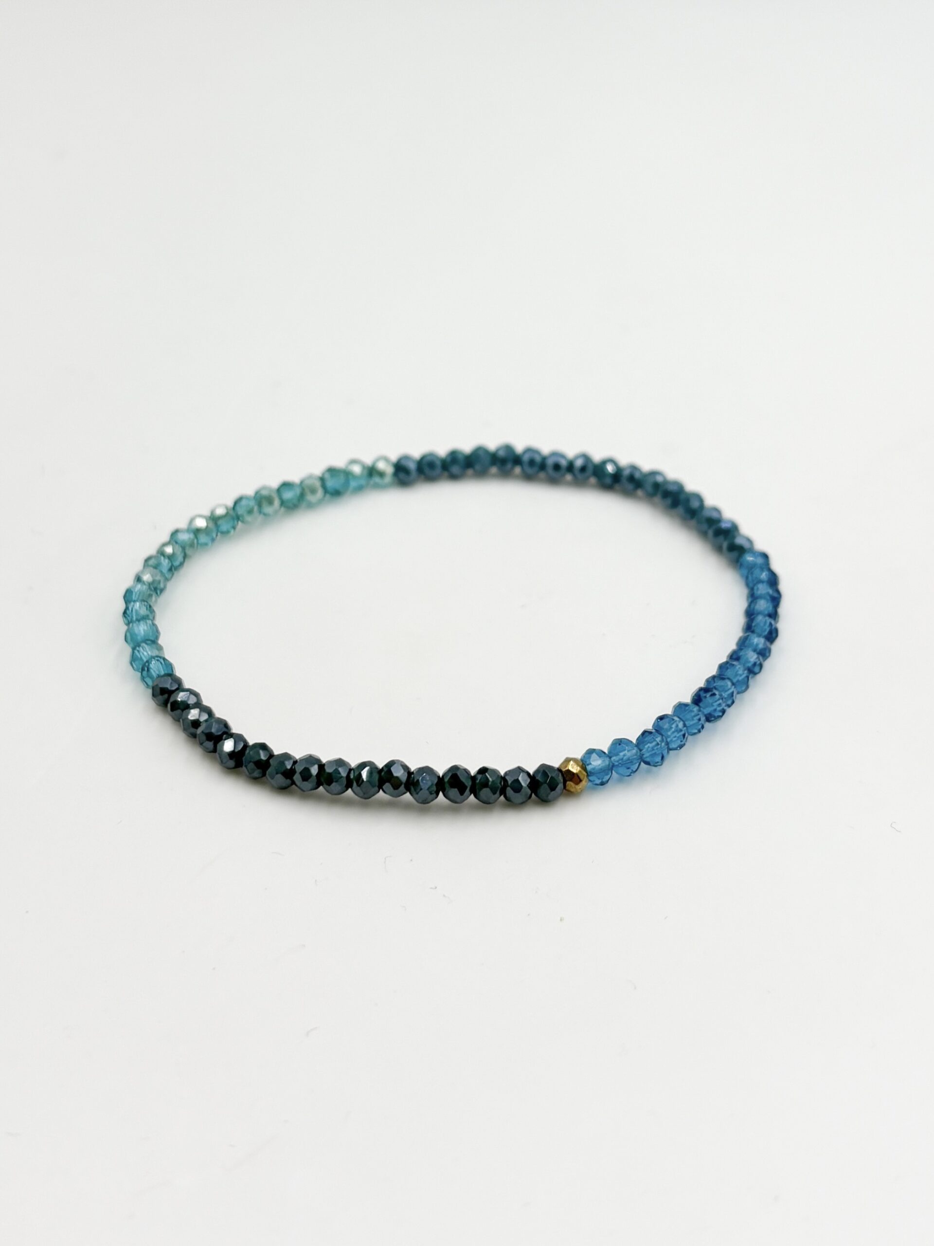 Bracelet ALLI - Doré & Camaïeu de bleu