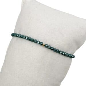 Bracelet ALLI - Doré & Bleu canard