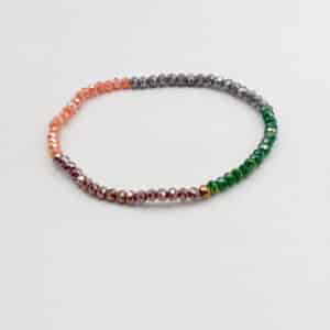 Bracelet ALLI - Doré & Saumon Gris Vert