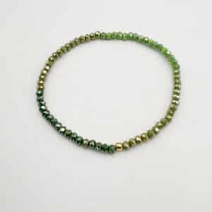 Bracelet ALLI - Doré & Camaïeu de vert clair