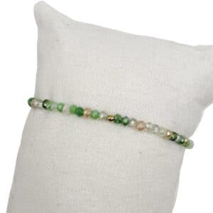 Bracelet élastique avec perles de verre de couleur accumulation de bracelets