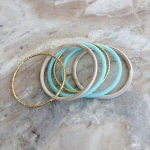 Joncs LANA - Doré & Bleu