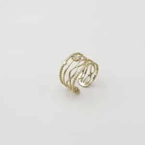 Bague large en acier inoxydable et ajustable