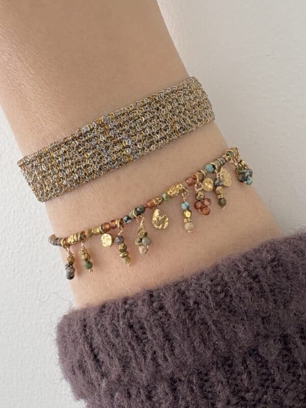 Bracelet manchette bicolore