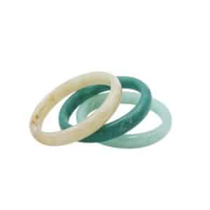 Lot de bracelets joncs en résine bleue bijou femme