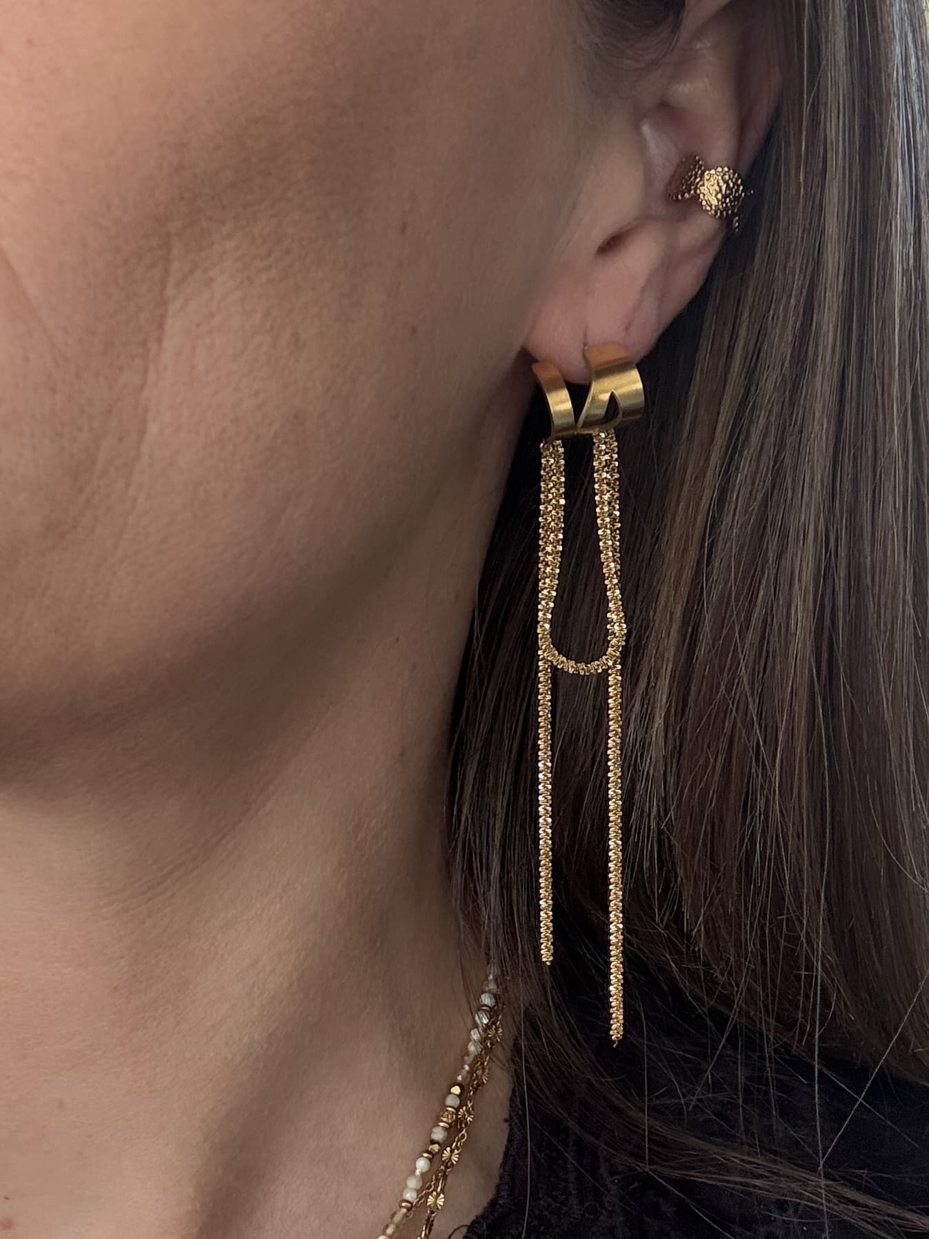 Boucles d'oreilles SELENA - Doré – Image 2