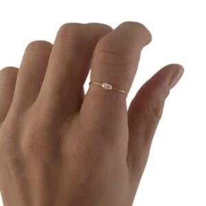 Bague fine perle
