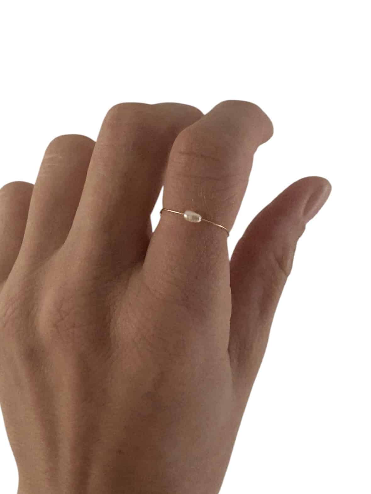 Bague fine perle