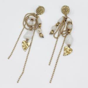 Boucles d’oreilles pendantes LIVIA • Doré