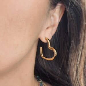 Boucles d’oreilles LOVE MUM • Doré