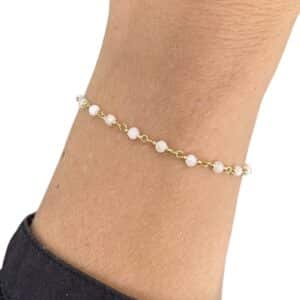 Bracelet ALBA • Doré & Blanc