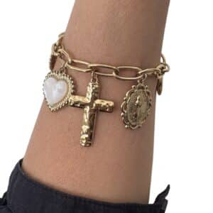 Bracelet à breloques MADONNA • Doré