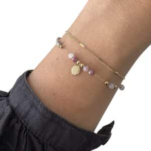 Bracelet double rang CLAUDINE • doré
