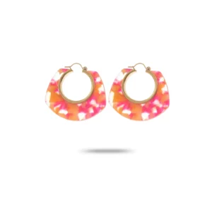 Boucles d'oreilles en acétate léopard et acier inoxydable de couleur or - Bijou en acier inoxydable Dimensions: 4,3 cm  Waterproof, hypoallergénique, sans nickel Expédition rapide