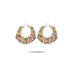 Boucles d'oreilles en acétate et acier inoxydable de couleur or bijou en acier inoxydable