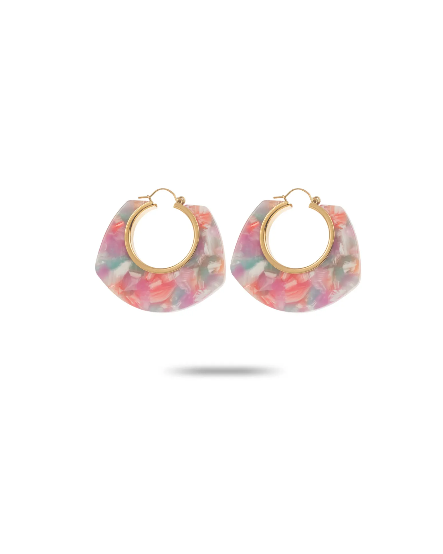 Boucles d'oreilles VINCIANE - Doré & Multicolore