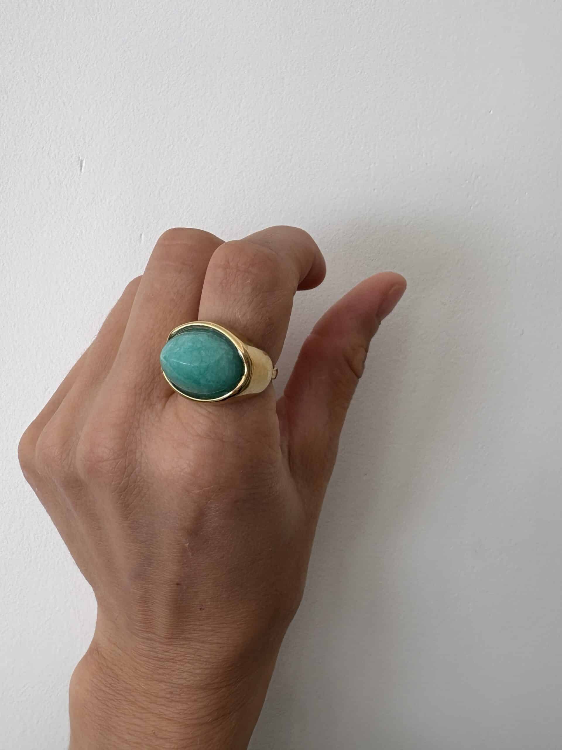 Bague MIA - Doré & Turquoise – Image 2