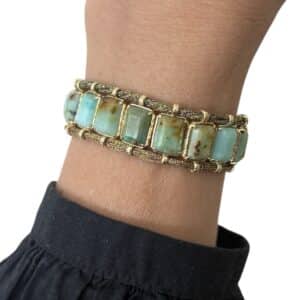 Bracelet LILIE - Doré & Vert de gris