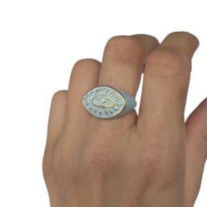 Bague ASMA • Doré et Bleu