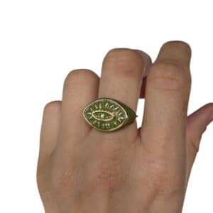 Bague ASMA • Doré et Kaki