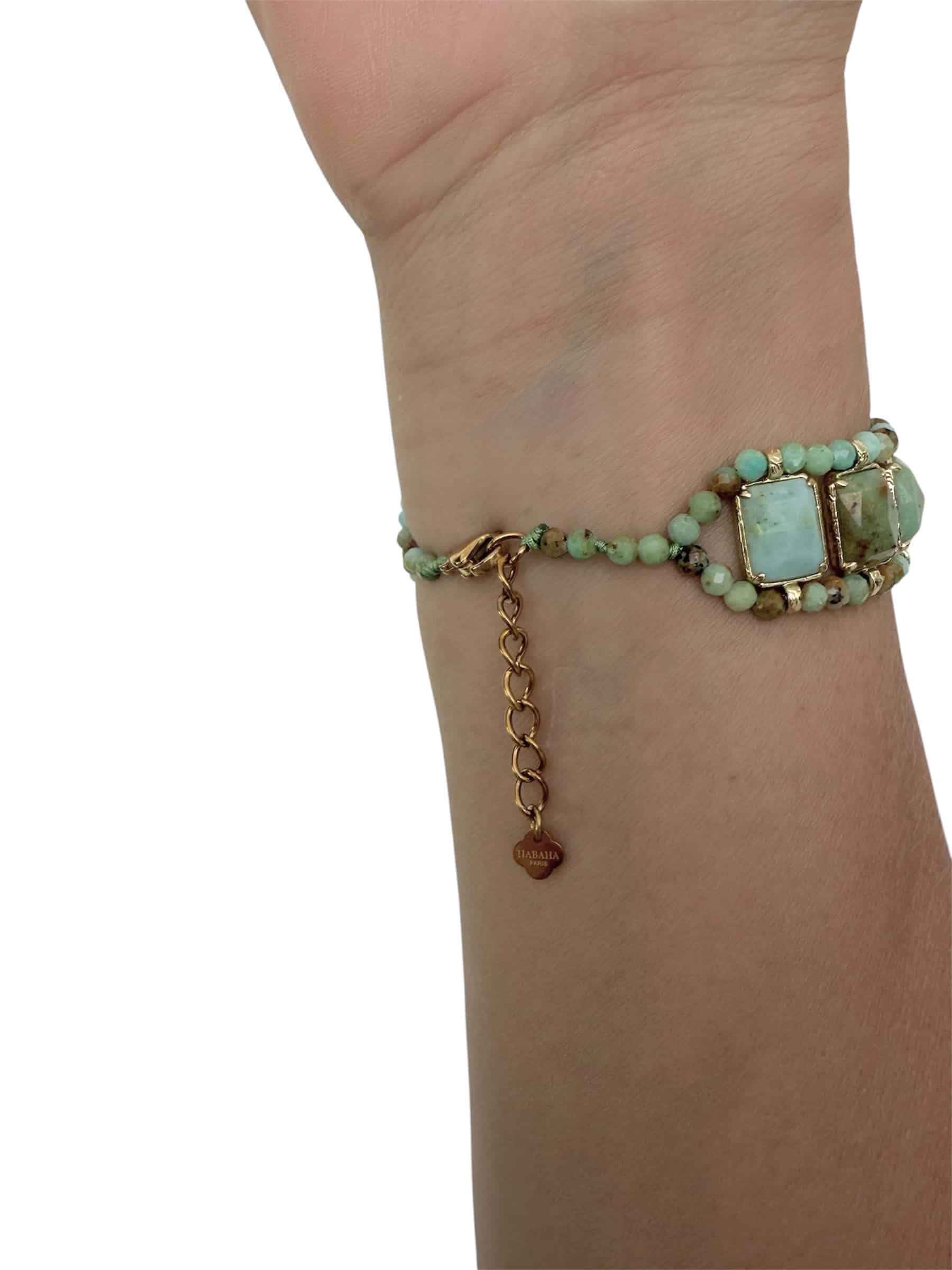 Bracelet LILIE - Doré et Bleu turquoise – Image 3