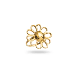 Bague avec fleur bijou en acier inoxydable la boutique de cha