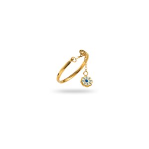 Bague Pâquerette à la chaine - Doré