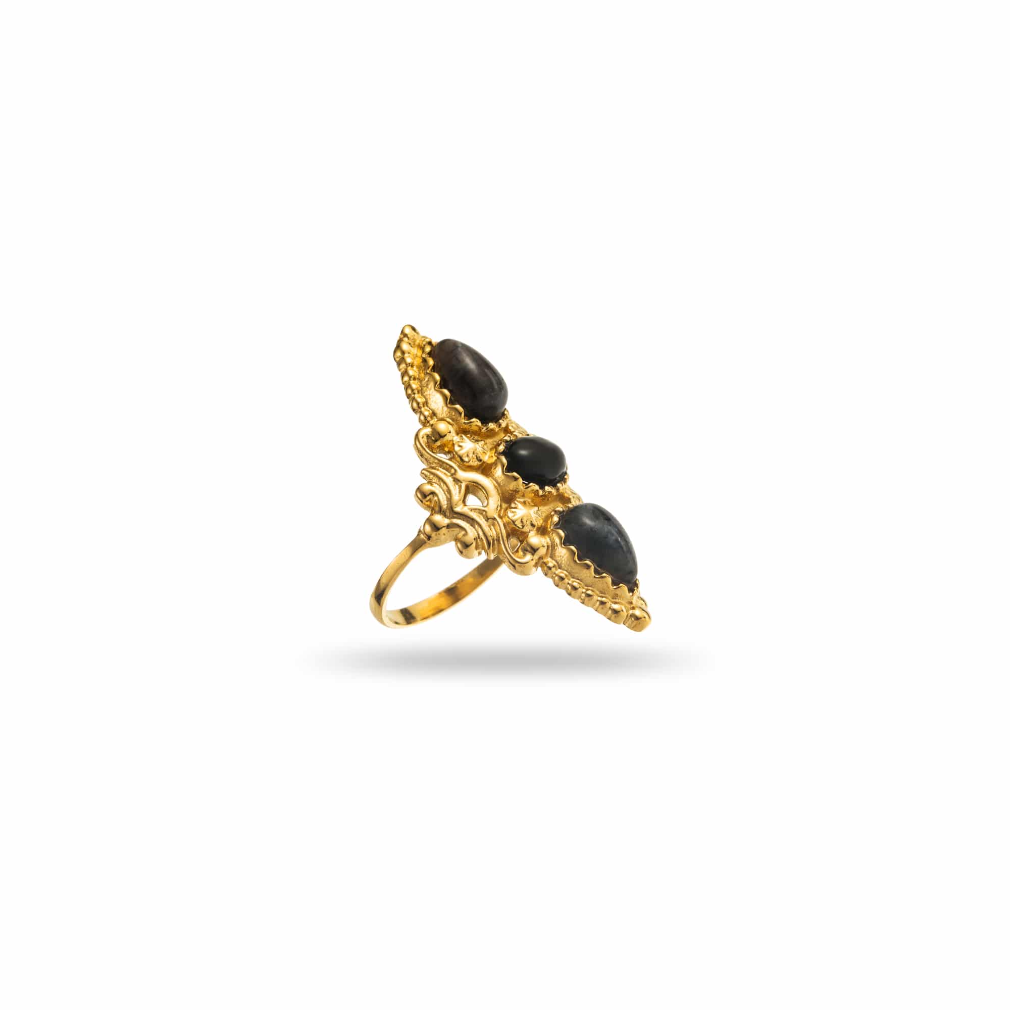 Bague BARIE - Doré et Noir